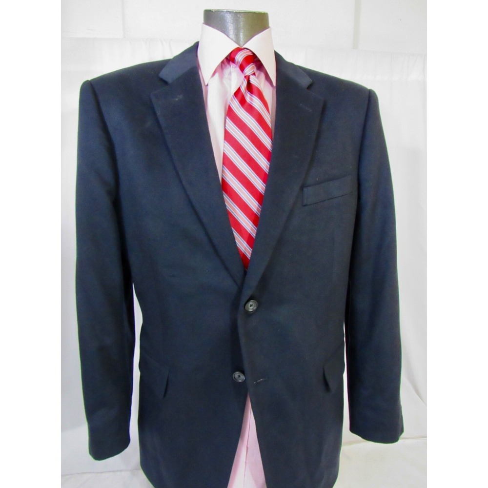 John W. Nordstrom Blazer Men's 44R Navy Blue 100% Colombo Pure Cashmere